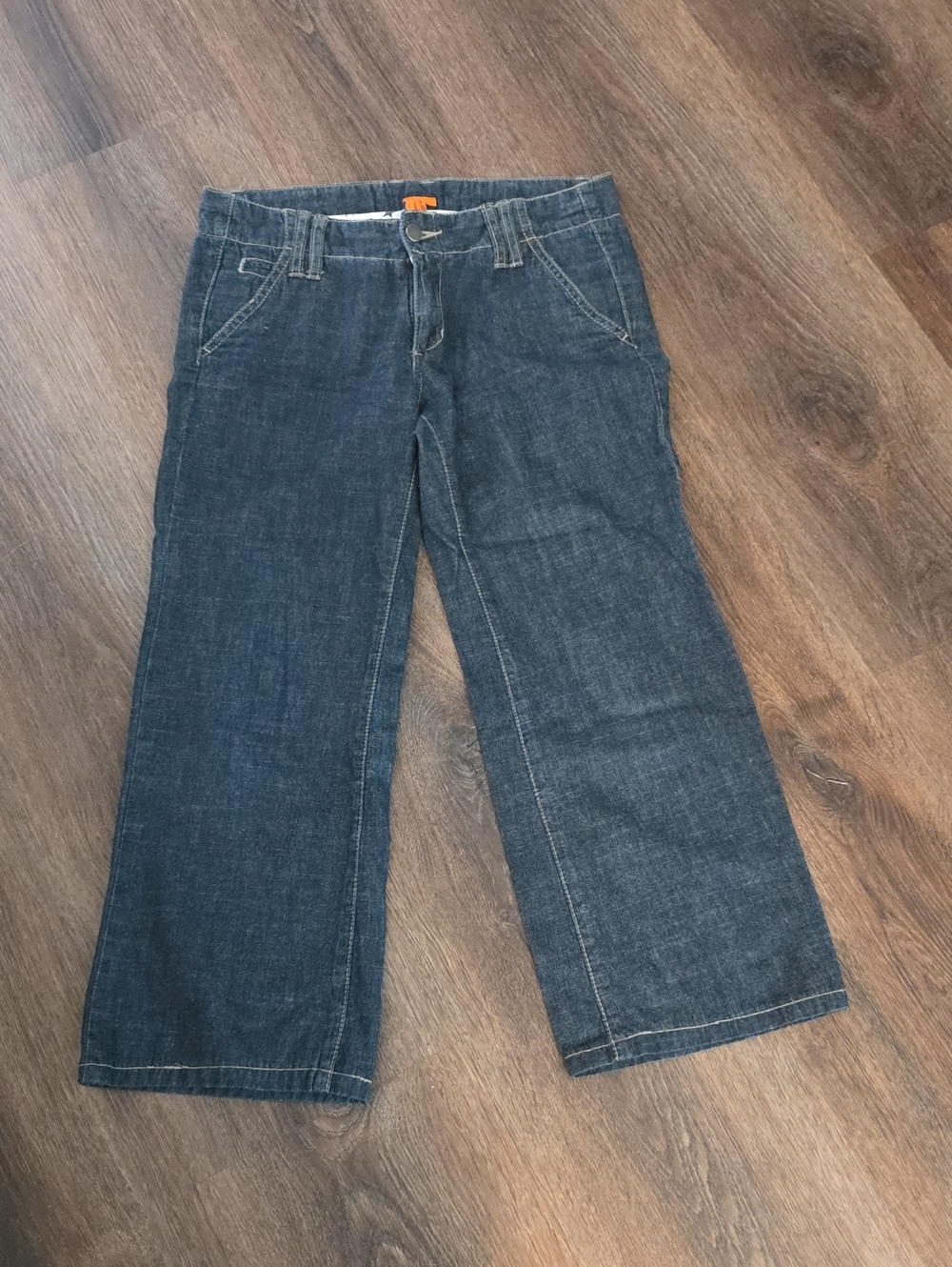 BCBGeneration Women's Dark Blue Wide Leg Jeans